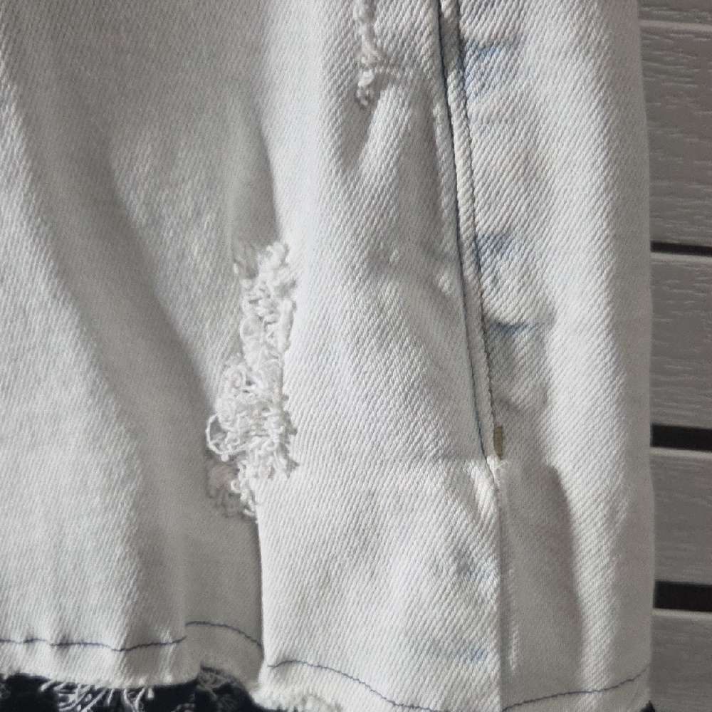 Old Navy White Denim Top with Black Bandana Skirt - Picture 3 of 12